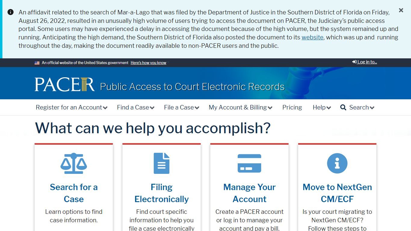 Public Access to Court Electronic Records (PACER)